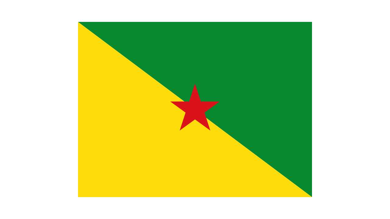 Fransk Guyana Flag med stjerner
